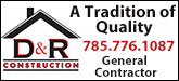 D & R Construction, Inc. Sponsorship Banner