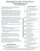 Weekly Bulletin for 9.13.2026